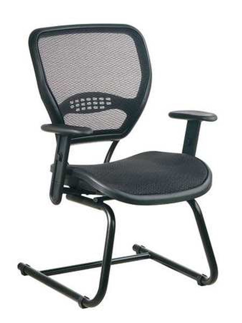 OFFICE STAR 5565 VISITORS CHAIR,LUMBAR SUPPORT,BLACK