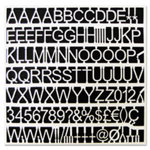 BI-SILQUE VISUAL COMMUNICATION PRODUCTS CAR1002 LETTERS,1",NUM,CHAR,WH
