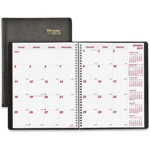 REDIFORM CB1260BLK MONTHLY PLANNER