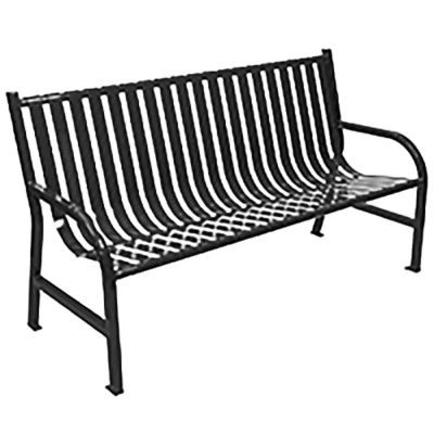 WITT INDUSTRIES, INC M5-BCH-BK METAL BENCH,OAKLEY DECORATIVE SLATTED
