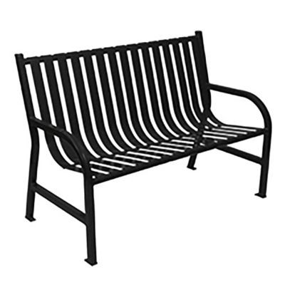 WITT INDUSTRIES, INC M4-BCH-BK METAL BENCH,OAKLEY DECORATIVE SLATTED