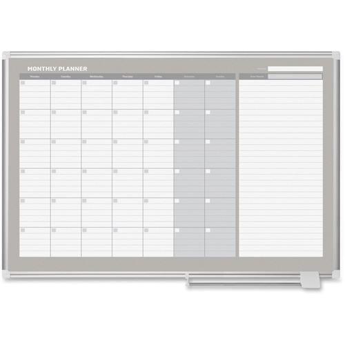 BI-SILQUE VISUAL COMMUNICATION PRODUCTS GA0597830 MONTHLY PLANNER BOARD,36X48,WHITE