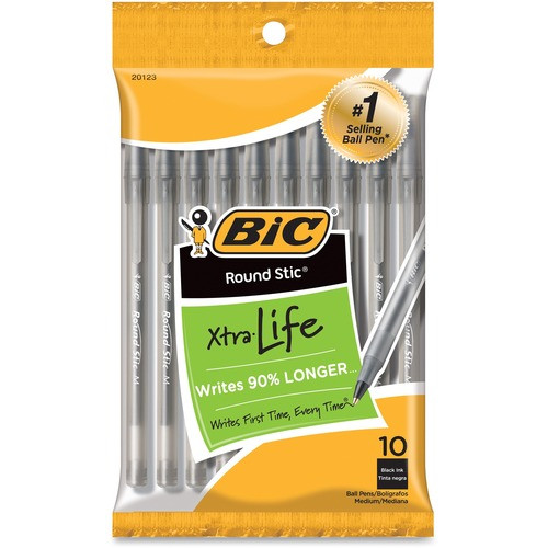 BIC CORPORATION GSMP101BK PEN,RND STIC,10PK,BK