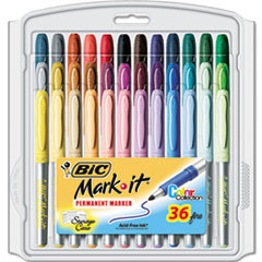 BIC CORPORATION GXPMP361ASST PERMANENT MARKERS,36/ST,ASSORTED
