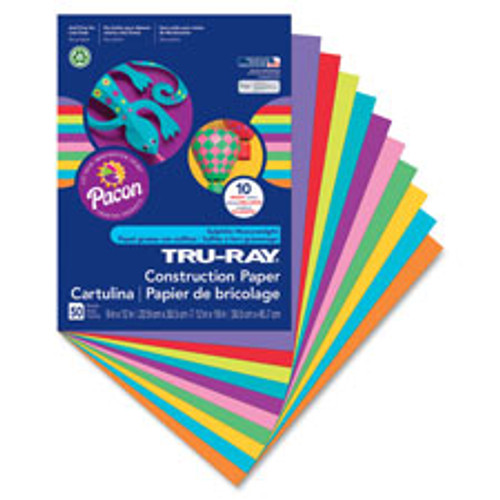 PACON CORPORATION 102947 CONSTRUCTION PAPER,76 LBS.,9 X 12