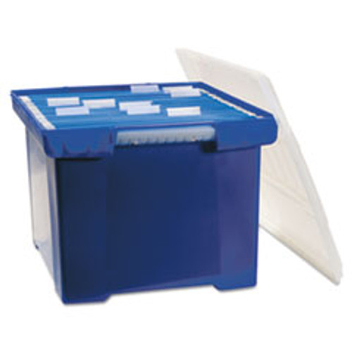 STOREX 61554U01C PLASTIC FILE TOTE STORAGE BOX, LETTER/LE
