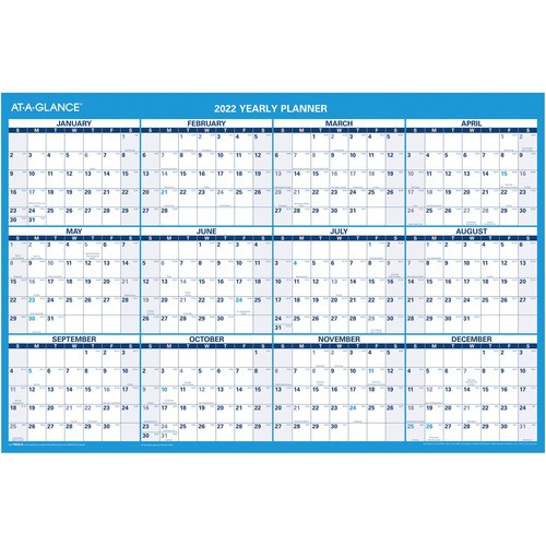 AT-A-GLANCE PM200-28 AT-A-GLANCE  ERASABLE WALL CALENDAR,W/MA