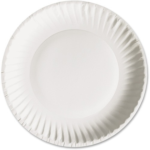 AJM PP9GRA PAPER PLATES,9 PLATE,1200/CT,WHITE
