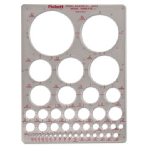 CHARTPAK, INC 1204I TEMPLATES,CIRCLES,7X11 1/4,SMOKE