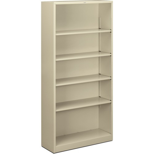 HON S72ABCL 5 SHELF METAL BOOKCASE, 34-1/2X12-5/8X71