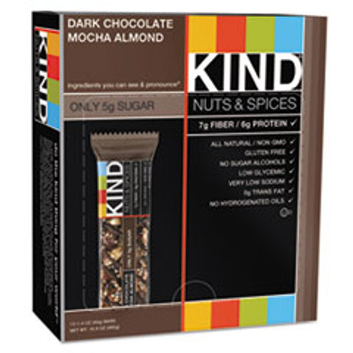 KIND HEALTHY SNACKS 18554 NUTS AND SPICES BAR, DARK CHOCOLATE MOCH