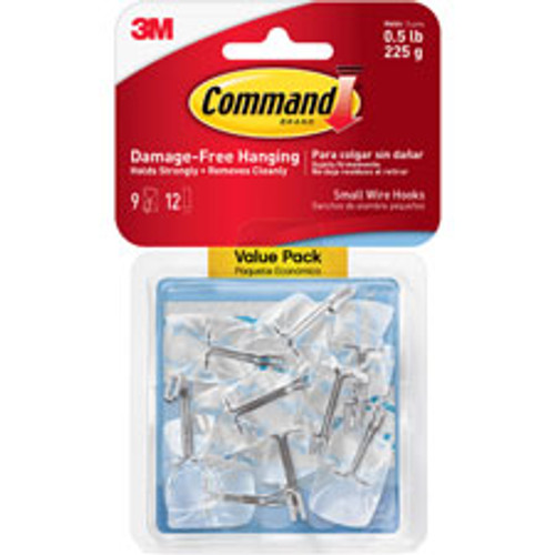 3M 17067CLRVP 3M  HOOKS VALUE PACK, W/STRIPS, PLASTIC,