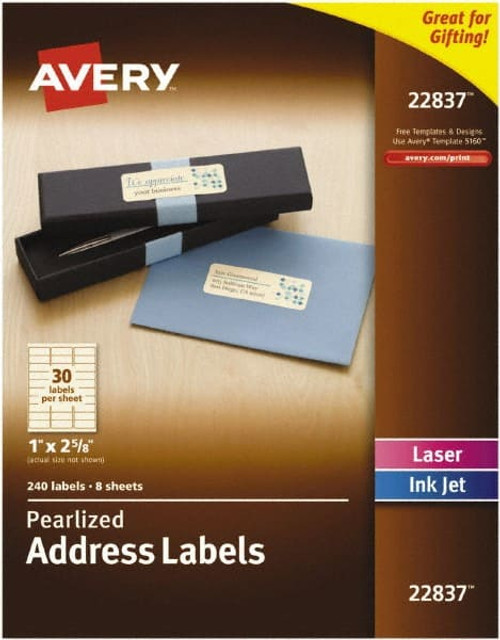 AVERY 22837 LABEL,RECTANGLE,PEARL IVORY