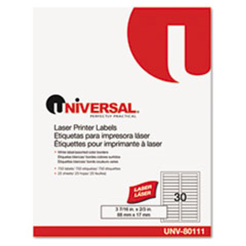 UNIVERSAL 80111 LASER PRINTER FILE FOLDER LABELS, 3-7/16