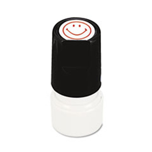 UNIVERSAL 10080 ROUND MESSAGE STAMP, SMILEY FACE, PRE-IN