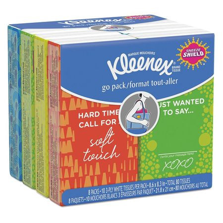 KIMBERLY CLARK 46651CT FACIAL TISSUE POCKET PACKS, 3-PLY, WHITE