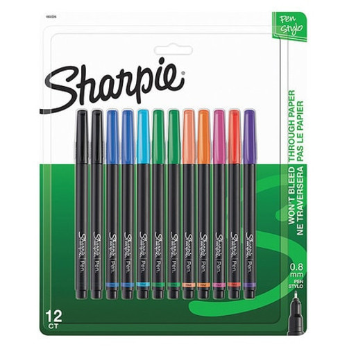 SANFORD CORPORATION 1802226 PEN,SHARPIE,FINE,AST,12CT