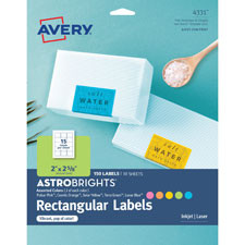 AVERY 4331 LBL,COLOR EP,RECT,ASTD