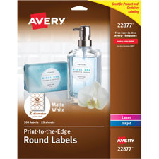 AVERY 22877 RND PERM PRINT 2"DIAM