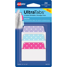 AVERY 74774 TABS,2X1.5,ASTD PTRN