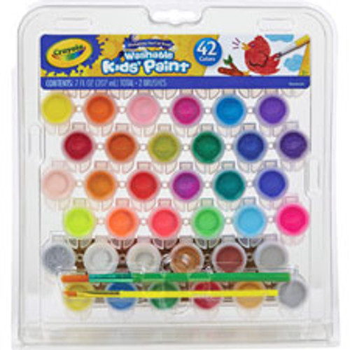 CRAYOLA 540157 PAINT POTS W/BRUSHES & CS