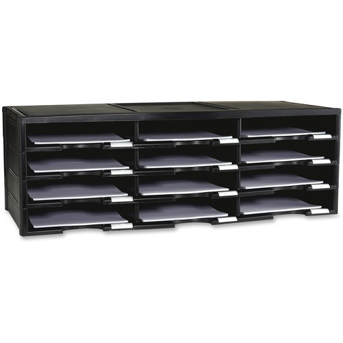 STOREX 61432U01C LITERATURE ORGANIZER,12-COMPARTMENT