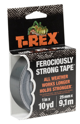 SHURTECH BRANDS 241330 T-REX TAPE, GRAY, 1-IN. X 10-YDS.