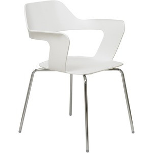 KFI 2500CHWHITE POLY & FIBERGLASS CHAIR WITH FLEXING BAC