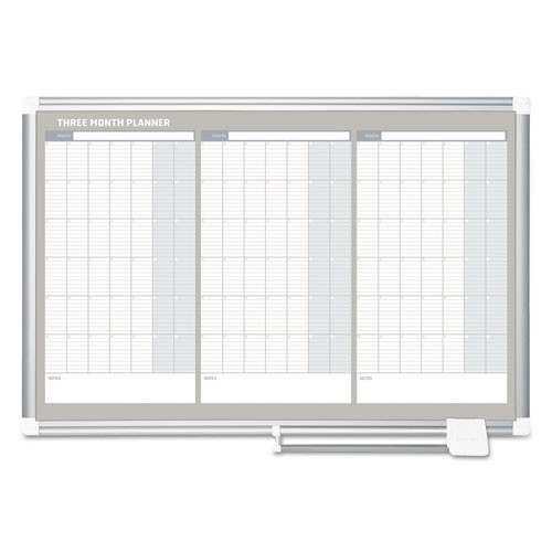 BI-SILQUE VISUAL COMMUNICATION PRODUCTS GA03204830 PLANNER,3 MONTH,24X36,ALUM FRAME