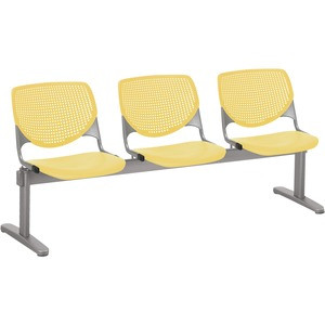 KFI 2300BEAM3P12 BEAM SEATING- 3 SEATER WITH PERFORATED B