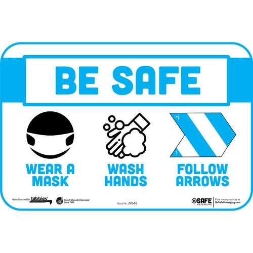 TABBIES 29546 SIGN,BESAFE WEAR MASK,WH