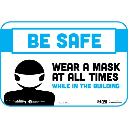 TABBIES 29552 TABBIES  DECAL,WALL,"WEAR A MASK AT ALL 