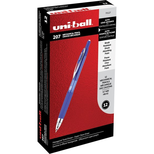 SANFORD CORPORATION 70127 MECH PENCIL, UNI-BALL 207, DZ, BLUE