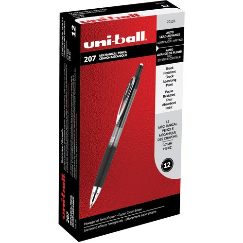 SANFORD CORPORATION 70126 MECH PENCIL, UNI-BALL 207, DZ, BLK