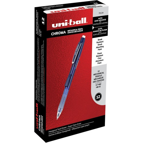 SANFORD CORPORATION 70134 MECH PENCIL, UNI-BALL CHROMA, DZ, COBALT