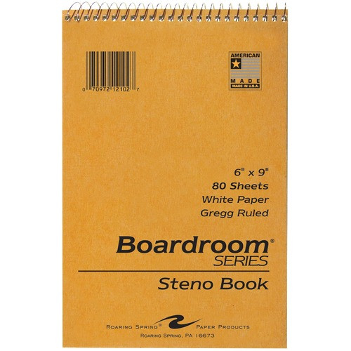 ROARING SPRING PAPER PRODUCTS 12102 STENO BOOK,GREGG,WHT,80