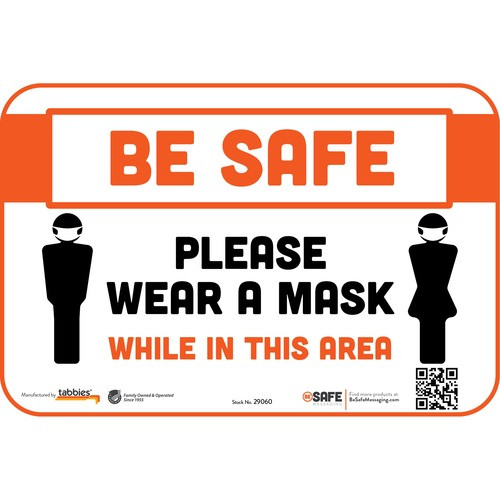 TABBIES 29060 TABBIES  DECAL,WALL,"PLEASE WEAR MASK IN