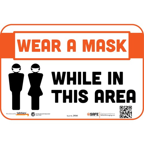 TABBIES 29061 TABBIES  DECAL,WALL,"WEAR A MASK WHILE I