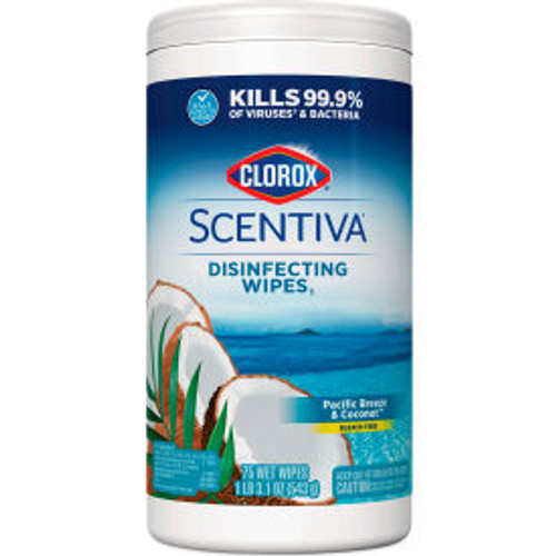 CLOROX COMPANY 60037CT SCENTIVA DISINFECTING WIPES, PACIFIC BRE