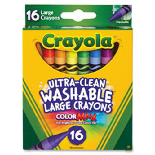 CRAYOLA 523281 CRAYONS,WASHABLE,LARGE,16CT