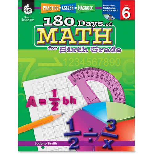 SHELL EDUCATION 50802 180 DAYS OF MATH GR 6