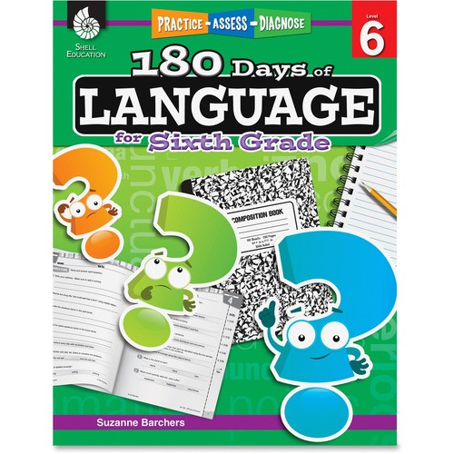 SHELL EDUCATION 51171 180 DAYS OF LANGUAGE GR 6