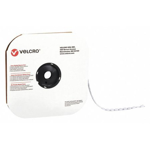 VELCRO VEL169 TAPE,3/8,LOOP,WHITE , INDIVIDUAL DOTS