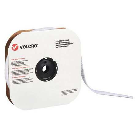 VELCRO VEL161 TAPE,1 1/2" X 75', LOOP, WHITE , VELCRO
