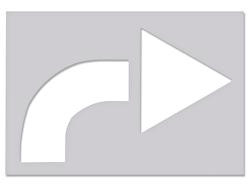USC S-21178 PARKING LOT STENCIL - ARROW CURVED