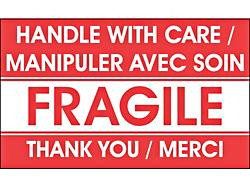 USC S-14069 BILINGUAL ENGLISH/FRENCH LABELS - "HANDL