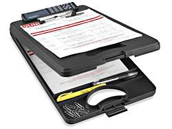 USC S-20583BL STORAGE CLIPBOARD WITH CALCULATOR - BLAC