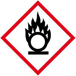 USC S-21341 GHS PICTOGRAM LABELS - FLAME OVER CIRCLE
