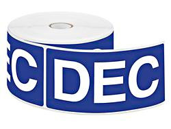 USC S-2102 MONTHS OF THE YEAR LABELS - "DEC", 3 X 6