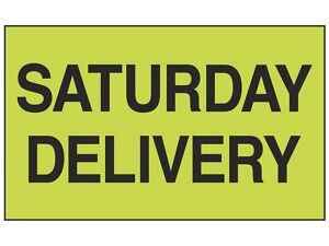USC S-20726 "SATURDAY DELIVERY" LABEL - 3 X 5"